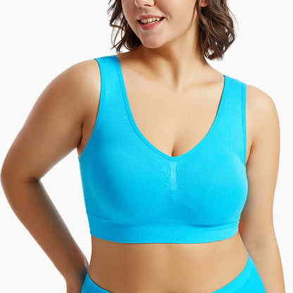 S-5XL Seamless Bras For Women Push Up Hollow Breathable Sports Bra Female Unwired No Pads Crop Top Girls Sexy Lingerie Brassiere