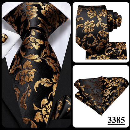 Hi-Tie Designer Silk Wedding Tie For Men Blue White Plaid Handky Cufflink Set Fashion Necktie For Men Business Party Wholesale