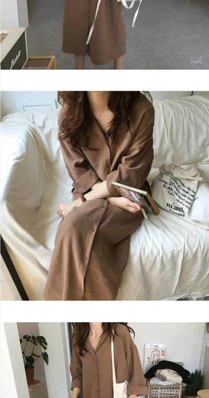 Midi Spring Clothes Shirt Tshirts Dresses for Women 2024 Black Woman Dress One-piece Fashion New in Cotton Xxl Vintage Trendy X