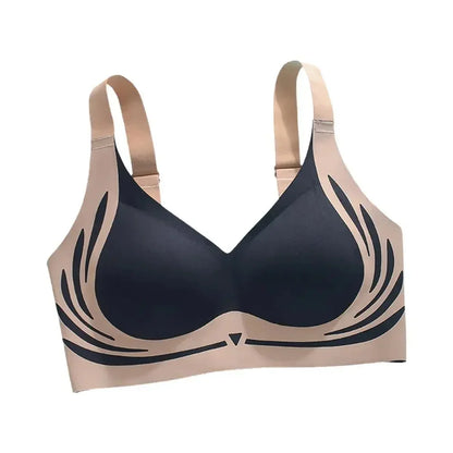 Super Gather Wireless Push-up Bra Women Gathered Up Soft Support Adjustable Underwear Anti-sagging Seamless Lift-up Bra