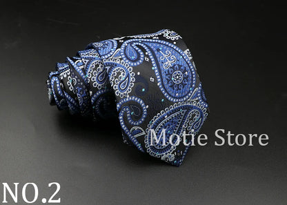 New Style Fashion Jacquard Floral Paisley Necktie Polyester Male Narrow Red Blue Tie Suit Shirt Gift For Men Accessory Gravatas
