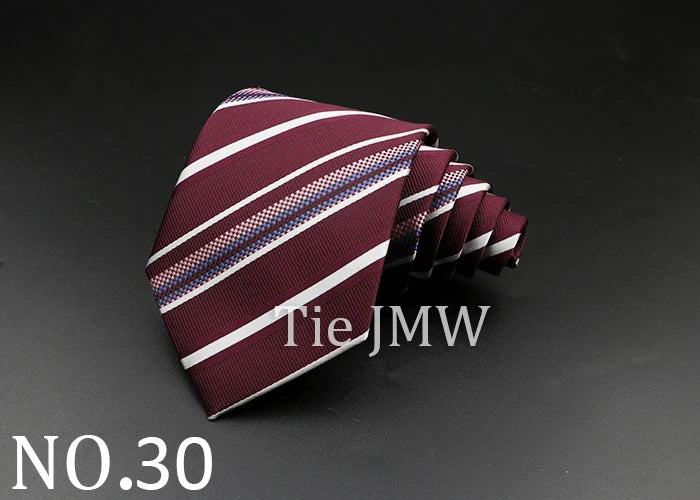 8 cm Tie Gravatas Newest Design Woven 8 cm Silk Necktie Wedding Business Suit Accessories Blue Man Dot Fit Group Party Office