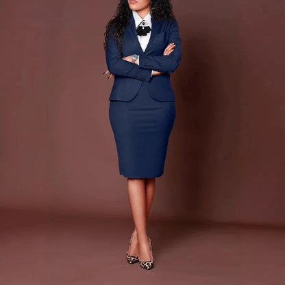 BWQ Women's Set Full Sleeve Button Blazer + Skirts Suit 2025 Winter Casual Streetwear Two 2 Piece Set Africa OL Work Outfits