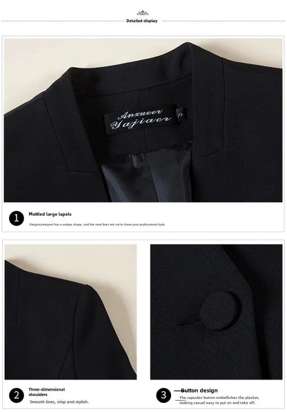 Elegant Red Western-style Suit Jacket For Women Fashionable Professional Attire For Hosting Events Job Interviews