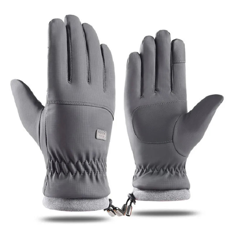 Winter -20 Degrees Cold-proof Ski Gloves Men Windproof Waterproof Keep Warm Gloves Touchscreen Anti Slip Soft Fluff Gloves