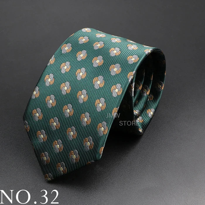 New Design Wedding Men Tie Green Wine Red Paisley Flower Animal Neckties Men Business Dropshipping Groom Collar Accessories Gift