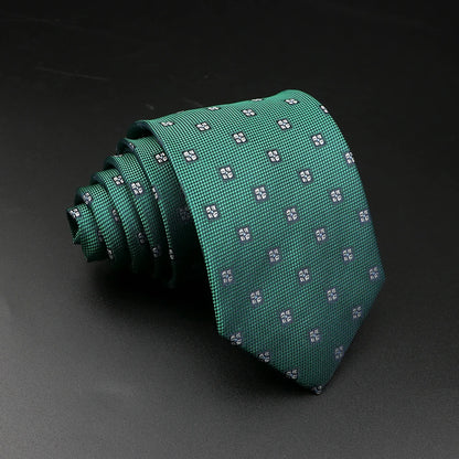 New Style Fashion Jacquard Floral Paisley Necktie Polyester Male Narrow Red Blue Tie Suit Shirt Gift For Men Accessory Gravatas