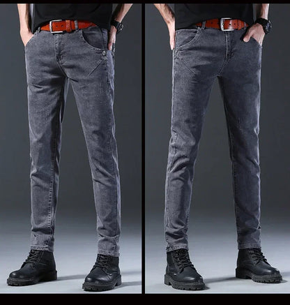 2024 New Men Spring and Autumn Korean Version Comfort Men Stretch Youth Slim Fashion  Skinny Jeans Pants Designer Clothes
