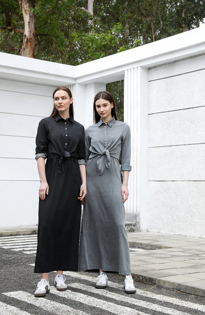 AP SS25 Women Lightweight Denim Wrap Blouse & Slip Dress
