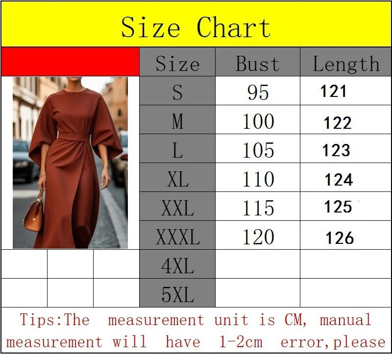 Spring Fashion Solid Color Dress Women Sexy Round Neck Bat Sleeve High Waist Dress Elegant Commuting Dresses for Women Summer