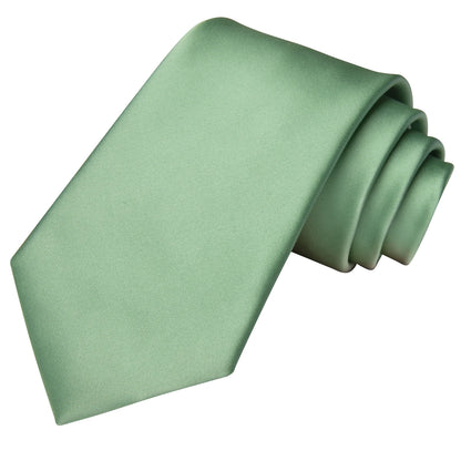 Hi-Tie Sage Green Pink Blue Solid Silk Wedding Tie For Men Handky Cufflink Mens Necktie Set Fashion Designer Business Party