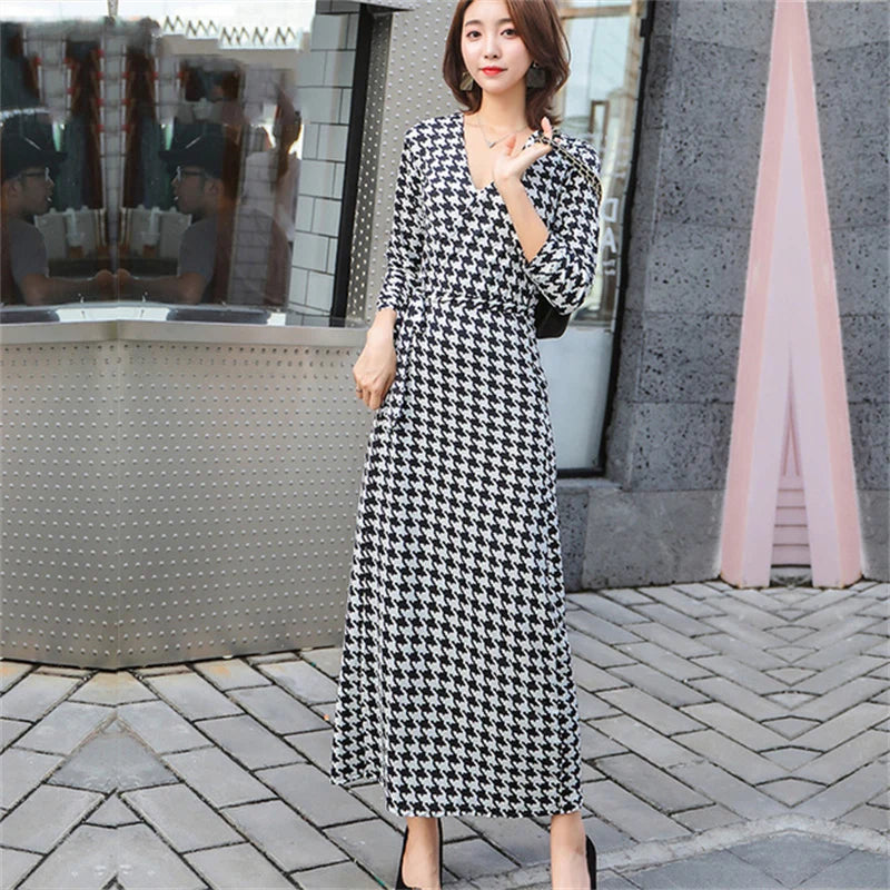 FANIECES Summer Wrap Dresses Women Sexy V Neck Split Maxi Dress Print Female Casual Beachwear Lace Up Party Vestidos Robe платье