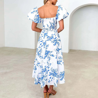 Vestidos Para Mujer Spring Formal Dresses For Women V-Neck Floral Long Dress Casual Summer Dresses For Women Floral Formal Dress