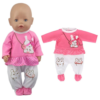 2023 Fashion Doll Jump Suits Fit For 43cm Baby Doll 17 Inch Reborn Baby Doll Clothes