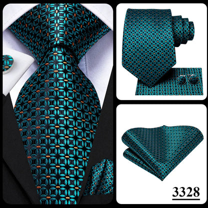 Hi-Tie 8.5cm Business Black Solid Paisley 100% Silk Men's Tie Neck Strip Ties for Men Formal Luxury Wedding Neckties Gravatas