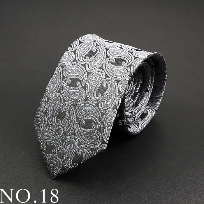 New Design Wedding Men Tie Grey Brown Green Paisley Flower Neckties Men Business Dropshipping Groom Collar Accessories Gift