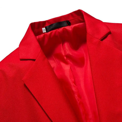Men Suit Coat Formal Business Style Slim Fit Single Button Cardigan Lapel Long Sleeve Commute Office Groom Wedding Suit Jacket