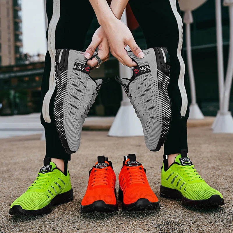 High Quality Men's Running Shoes Summer Sports Marathon Shoes Men Gym Sneakers Orange Trendy Sneakers Men zapatillas de hombre