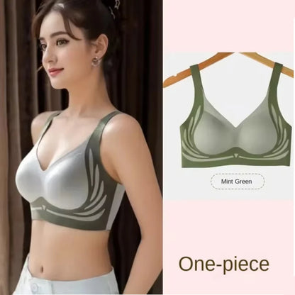 Super Gather Wireless Push-up Bra Women Gathered Up Soft Support Adjustable Underwear Anti-sagging Seamless Lift-up Bra