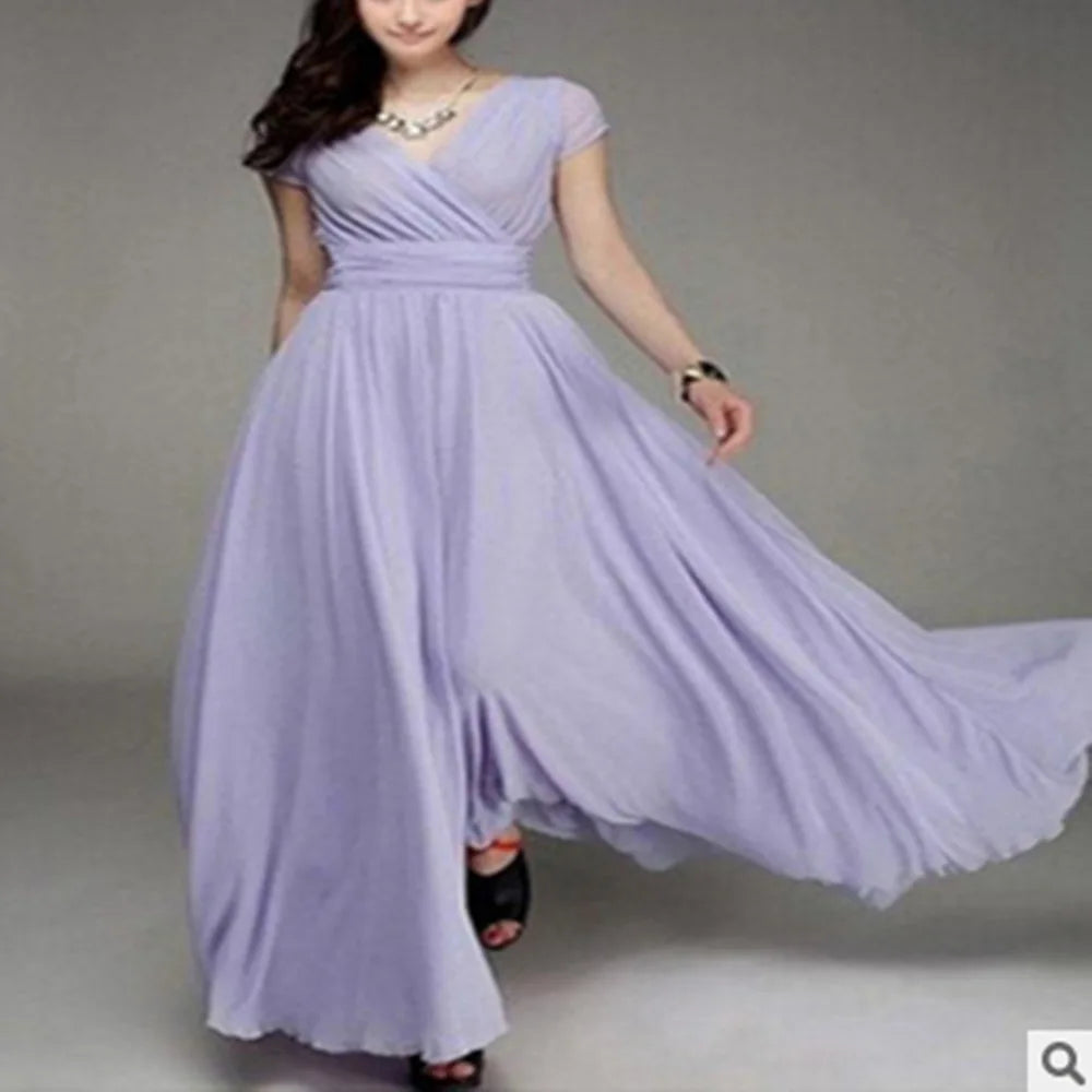Elegant bodycon sexy Women's dress for women 2022 summer short sleeve chiffon boho party dresses woman robe femme ladies