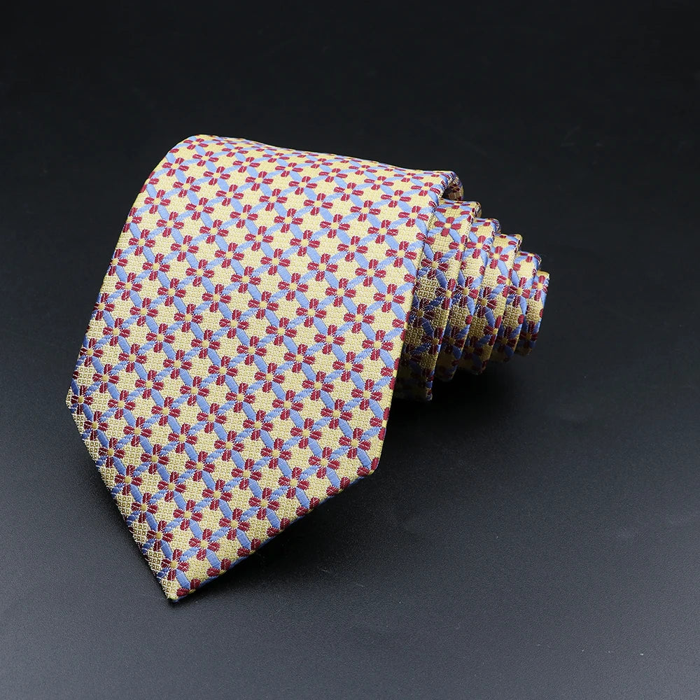 8 cm Tie Gravatas Newest Design Woven 8 cm Silk Necktie Wedding Business Suit Accessories Blue Man Dot Fit Group Party Office