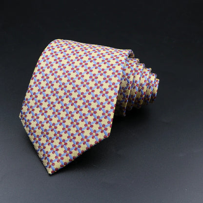 8 cm Tie Gravatas Newest Design Woven 8 cm Silk Necktie Wedding Business Suit Accessories Blue Man Dot Fit Group Party Office
