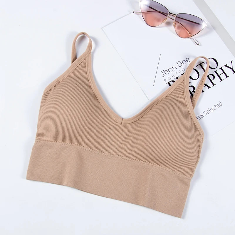 Women Seamless Bras Tank Top Push Up Bra Wireless Sexy Underwear Breathable Yoga Bra For Women Tank Crop Top Brassiere