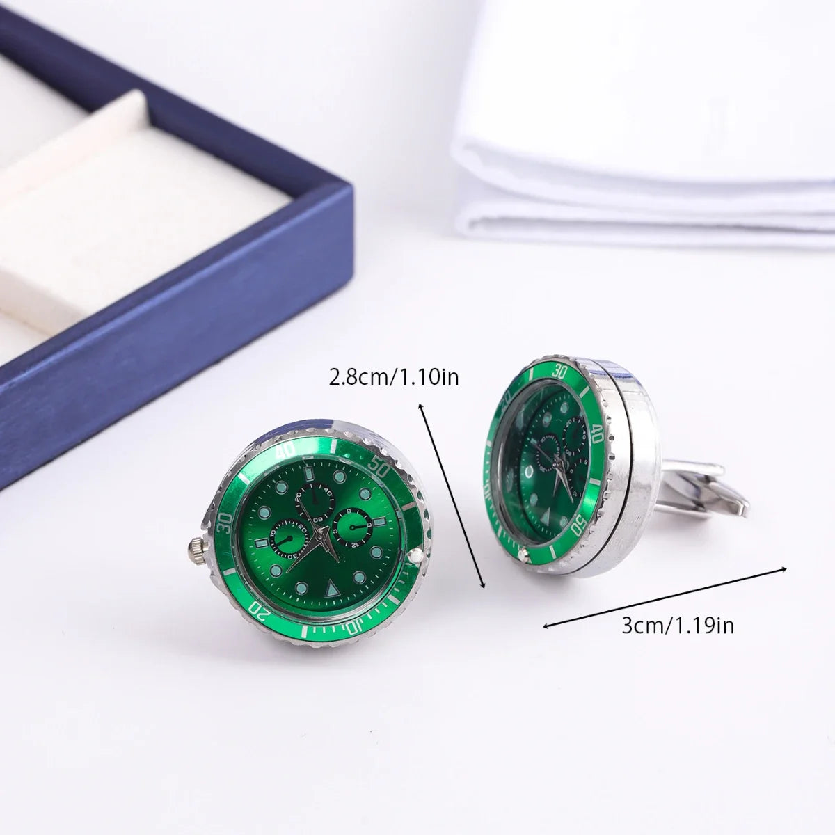 Clock Cufflinks Light Luxury Personalized Art Men's Women's French Suit Shirts Rotatable  Wedding Anniversary Holiday Gifts