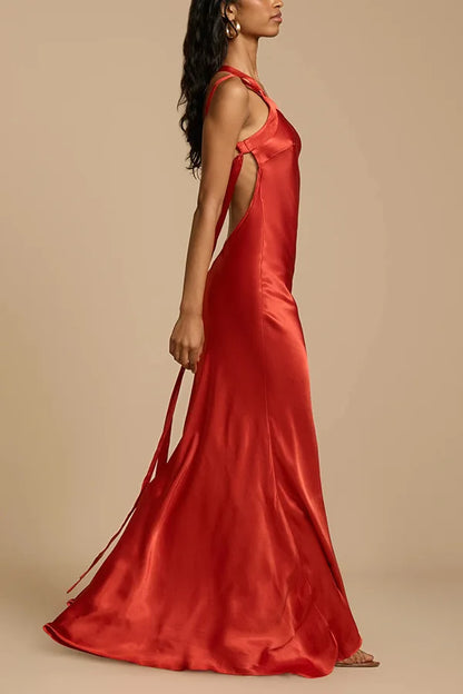Spring Summer Slim Off Shoulder Evening Dresses Women Solid Color Slant Collar Backless Package Hip Bodycon Party Dress Female
