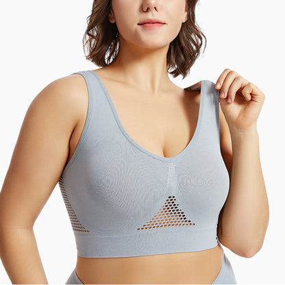 Women Large Size Bra Vest Daily Casual Running Fitness Yoga Beauty Tank Top Sports Vest Without Steel Rims Comfy Breathable Bra