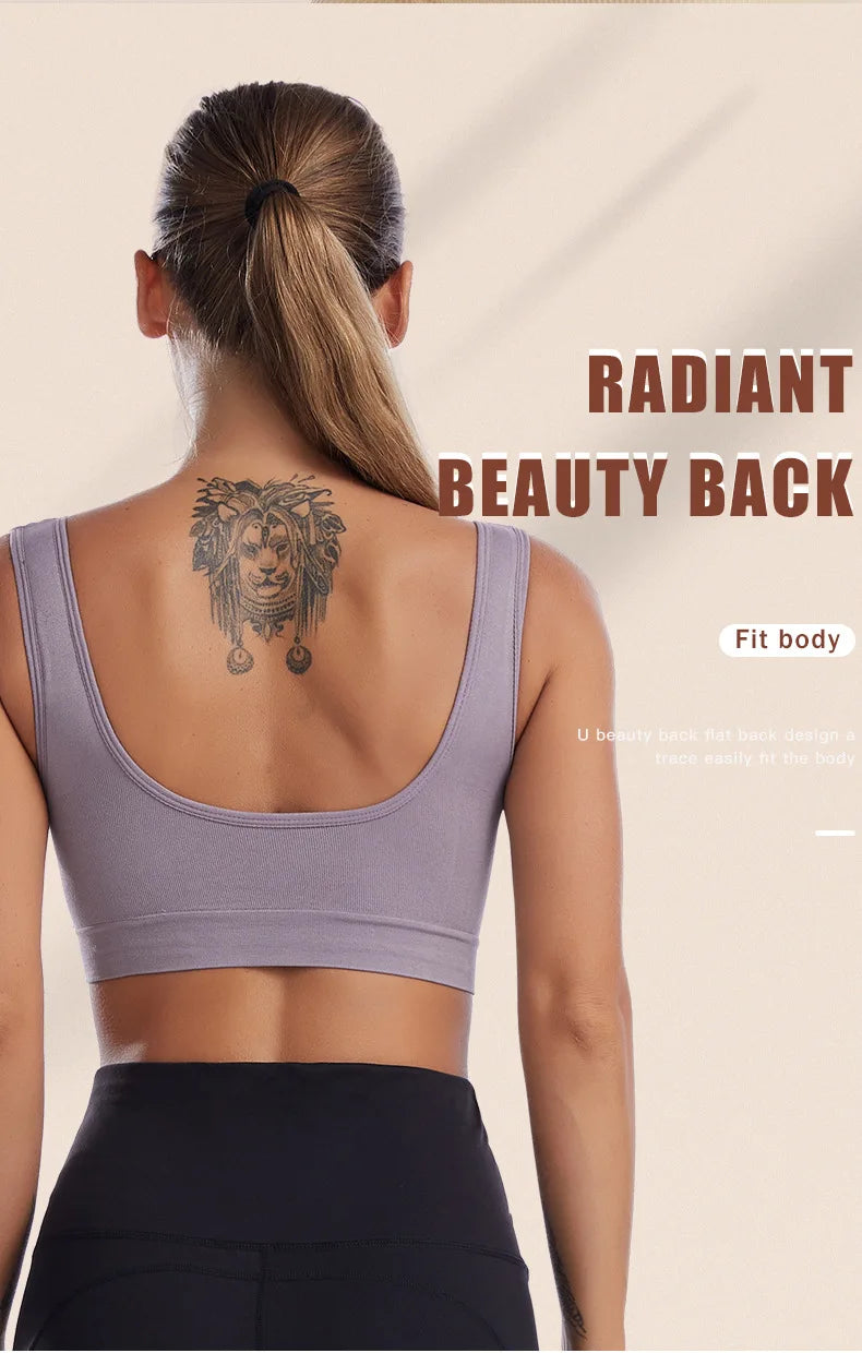 Women Sexy Bra Plus Size Seamless Breathable Brassiere Wire Free Bralette Underwear Comfortable Active Padded Brassiere Crop Top