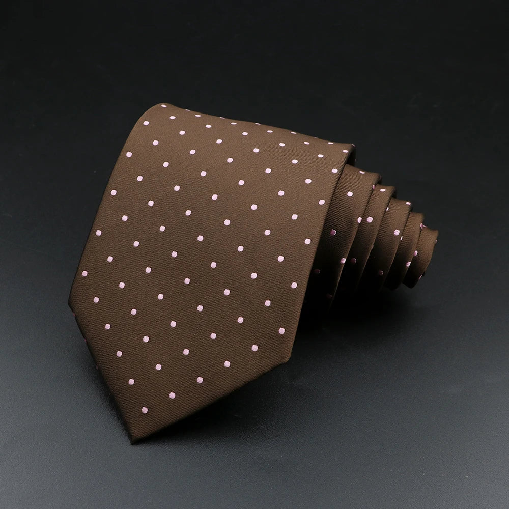 8 cm Tie Gravatas Newest Design Woven 8 cm Silk Necktie Wedding Business Suit Accessories Blue Man Dot Fit Group Party Office