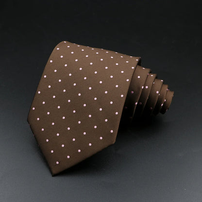 8 cm Tie Gravatas Newest Design Woven 8 cm Silk Necktie Wedding Business Suit Accessories Blue Man Dot Fit Group Party Office