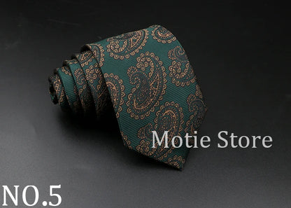 New Style Fashion Jacquard Floral Paisley Necktie Polyester Male Narrow Red Blue Tie Suit Shirt Gift For Men Accessory Gravatas