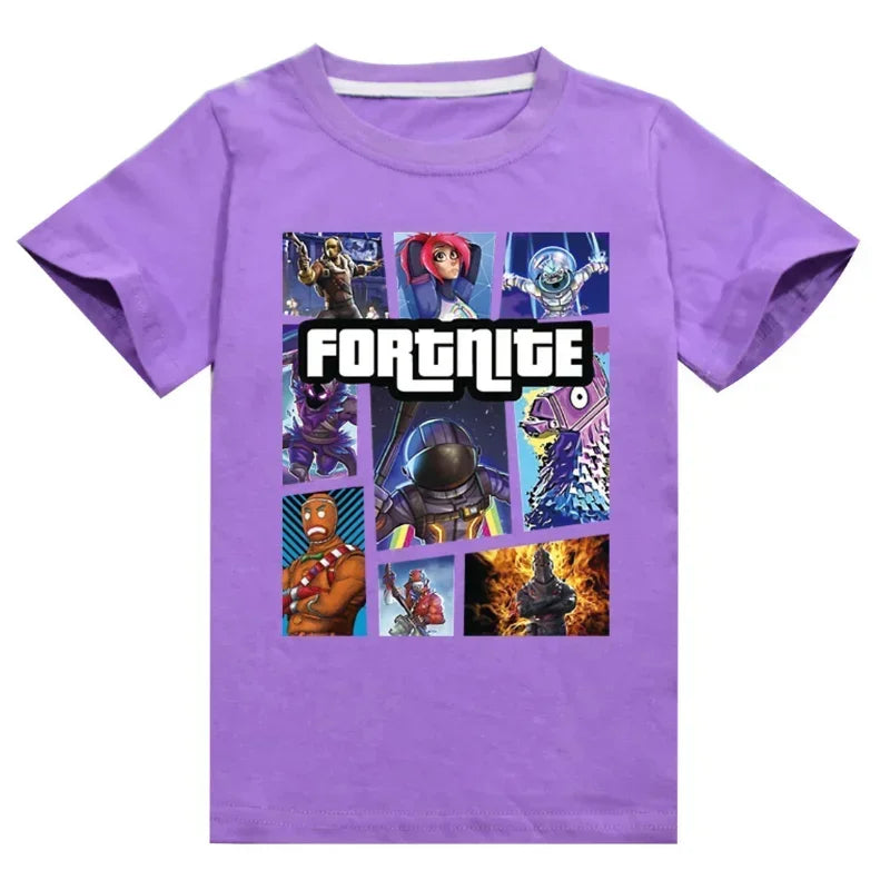 Fortnite T-Shirt Summer Cartoon Children Short Sleeve T-Shirt for Boys Girls Kids TShirt Clothing Print Clothes