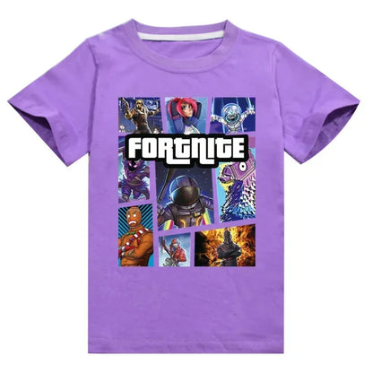 Fortnite T-Shirt Summer Cartoon Children Short Sleeve T-Shirt for Boys Girls Kids TShirt Clothing Print Clothes