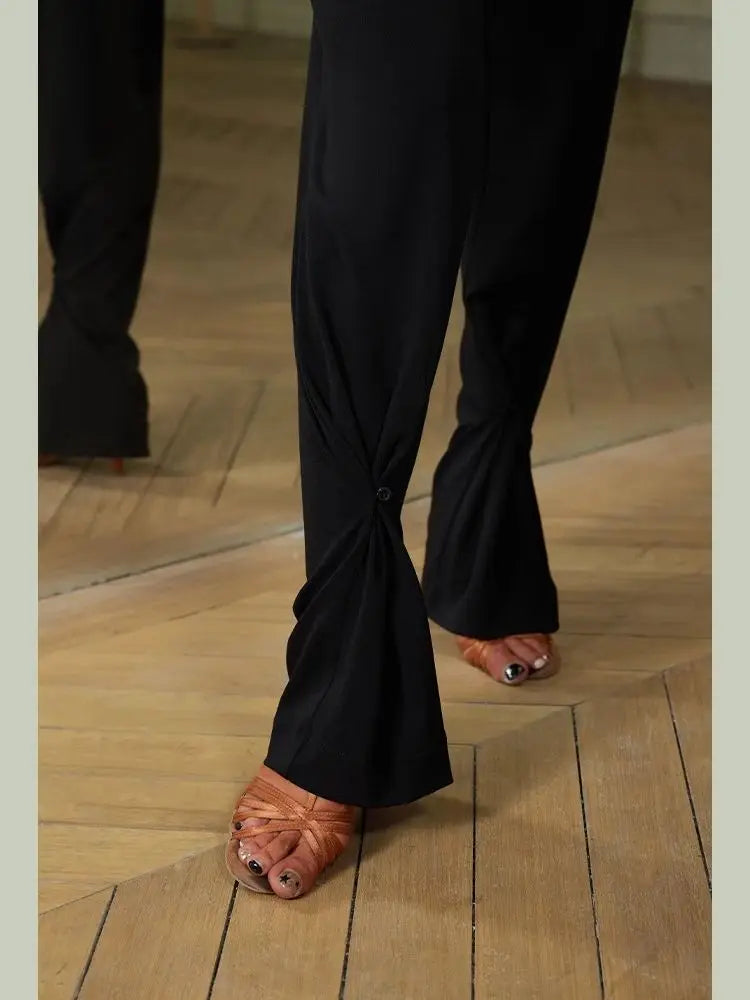 Latin Dance Pants Women 2 ways to Wear Fashion Latin Dancing Practice Trousers Comfortable Stretchy Fabric ZYMdancestyle #2378