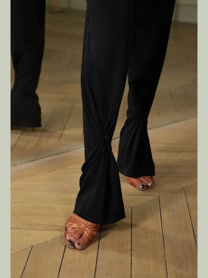 Latin Dance Pants Women 2 ways to Wear Fashion Latin Dancing Practice Trousers Comfortable Stretchy Fabric ZYMdancestyle #2378