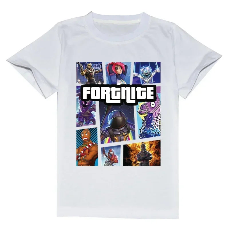 Fortnite T-Shirt Summer Cartoon Children Short Sleeve T-Shirt for Boys Girls Kids TShirt Clothing Print Clothes