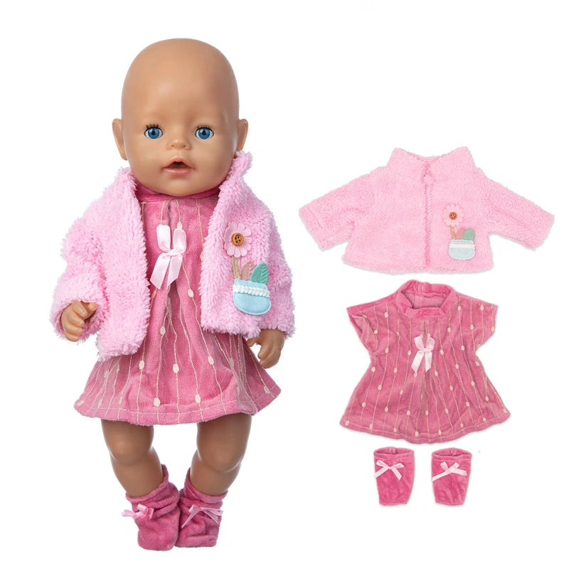 2023 New Cute frog Suits Fit For 43cm Baby Doll 17 Inch Reborn Baby Doll Clothes