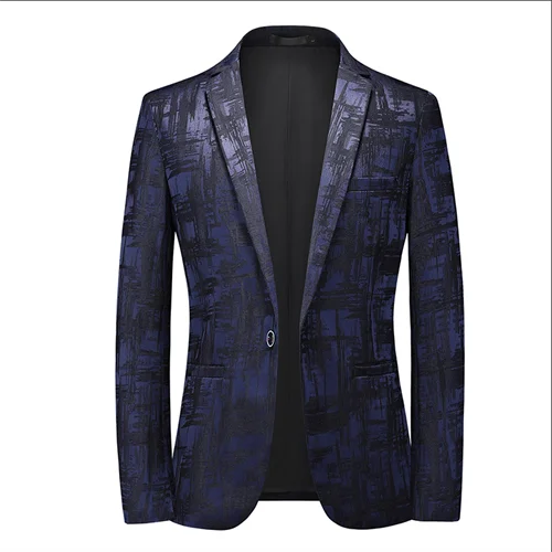 2024 New Men Business Social Suit Jacket Summer Male Single breasted Thin Dress Male Jacquard Blazers Coats
