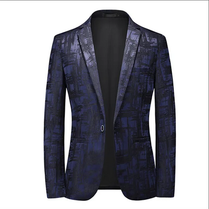 2024 New Men Business Social Suit Jacket Summer Male Single breasted Thin Dress Male Jacquard Blazers Coats