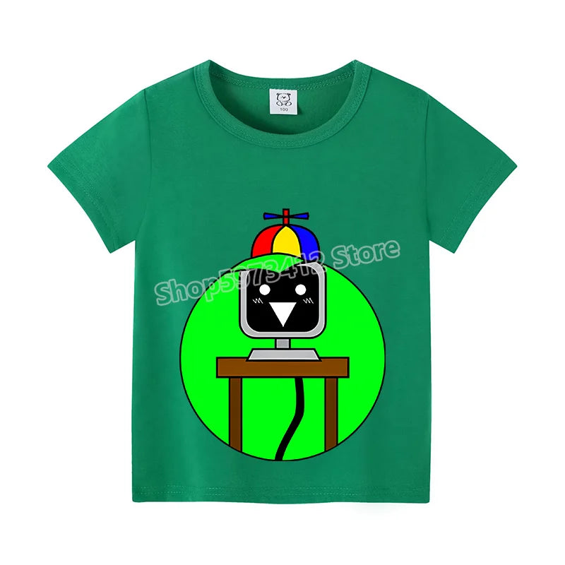 Sprunki Kids T-shirt Summer Children Incredibox Game Cotton Short Sleeve Top Boy Anime Fashion Cute Tee Girl Casual Clothes Gift