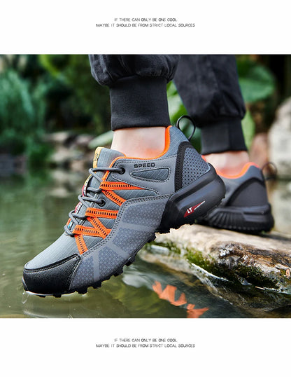 Men Women Hiking Shoes Waterproof Outdoor Trainers Lace-up Climbing Trekking Sneakers Mountain Walking Hunting Tactical Sneakers