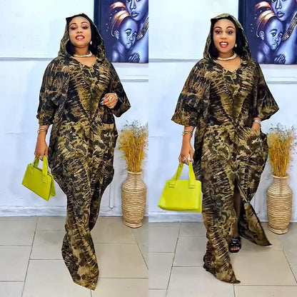 2025 African Dresses for Women Traditional Africa Clothing Dashiki Ankara Outfits Gown Abayas Robe Muslim Kaftan Maxi Long Dress