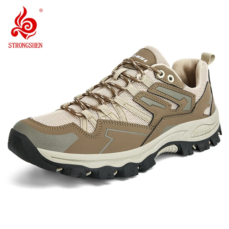 STRONGSHEN Outdoor Men Hiking Shoes Couple Mountain Climbing Hiking Boots Women Waterproof Sport Fashion Boots Trekking Sneaker