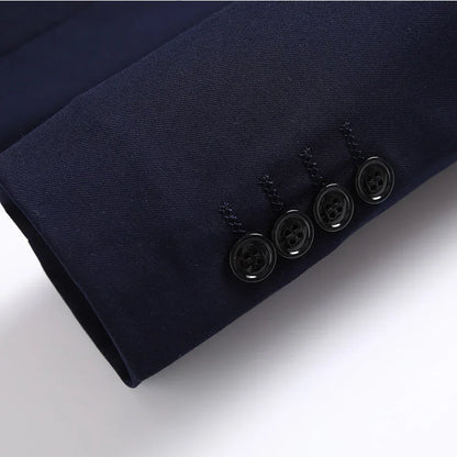 Blazer New Men's Fashion Business Solid Color British Style Professional Work Groom Wedding Dress Best Man Blazer Jacket