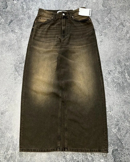Y2K Harajuku New Fashion Washed Solid Color Baggy Jans Women Retro Hip Hop Casual Street Gothic Joker High Waist Wide Leg Pants