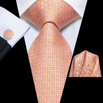 Hi-Tie Designer Silk Wedding Tie For Men Blue White Plaid Handky Cufflink Set Fashion Necktie For Men Business Party Wholesale