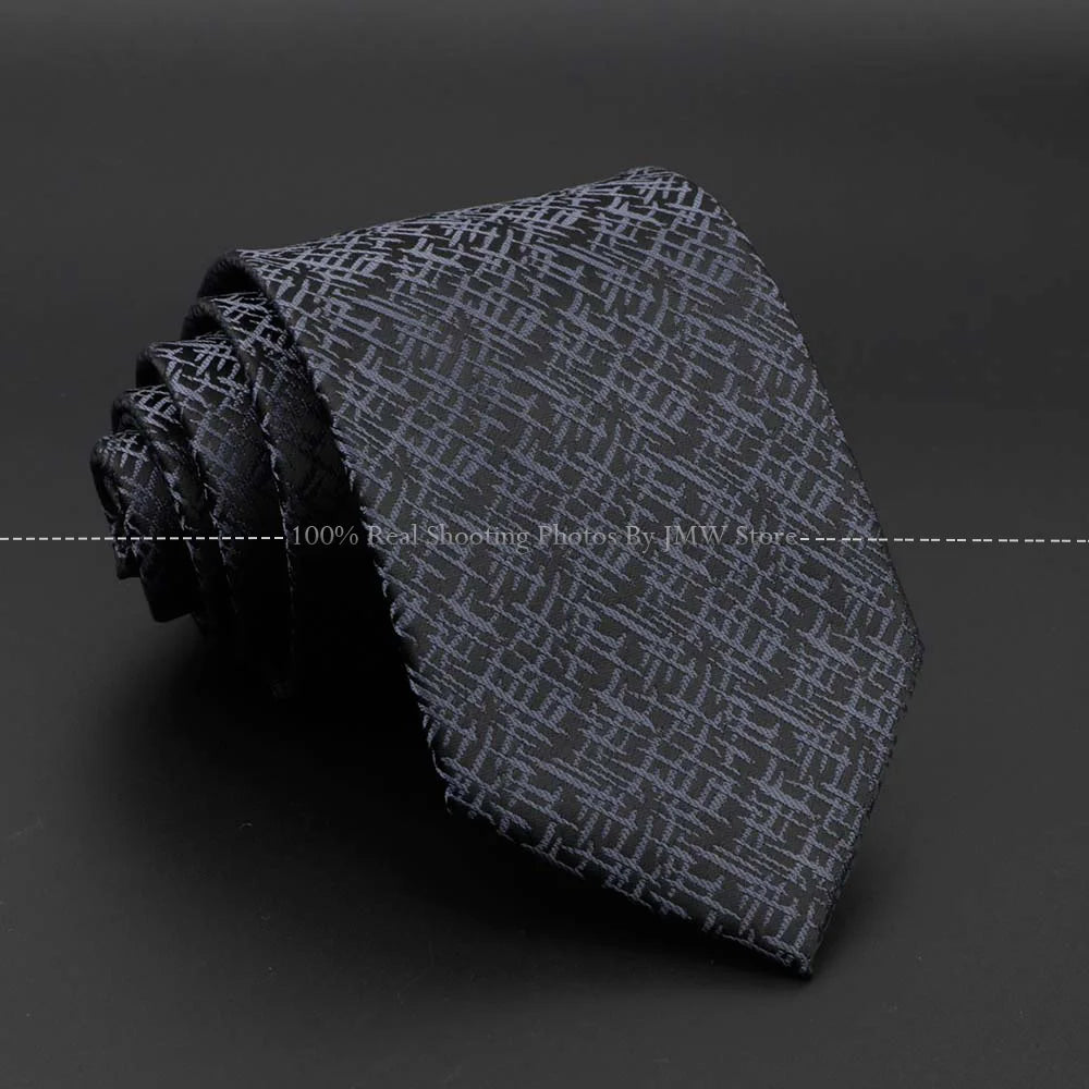 New Design Wedding Men Tie Black Solid Striped Paisley Flower Neckties Men Business Dropshipping Groom Collar Accessories Gift